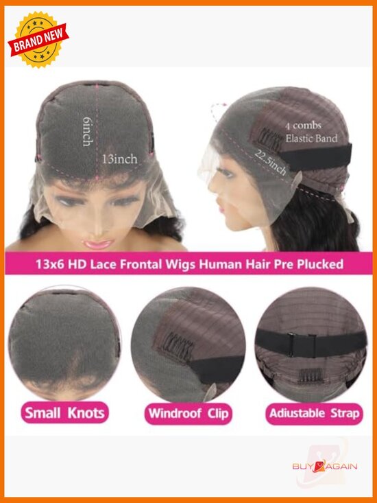 13x6 Bob Lace Front Wig Human Hair 200% Density 14 Inch Straight Lace Frontal main image 4
